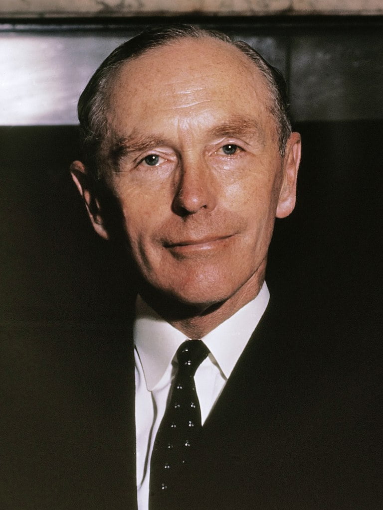 A portrait of Sir Alec Douglas-Home the new UK Prime Minister