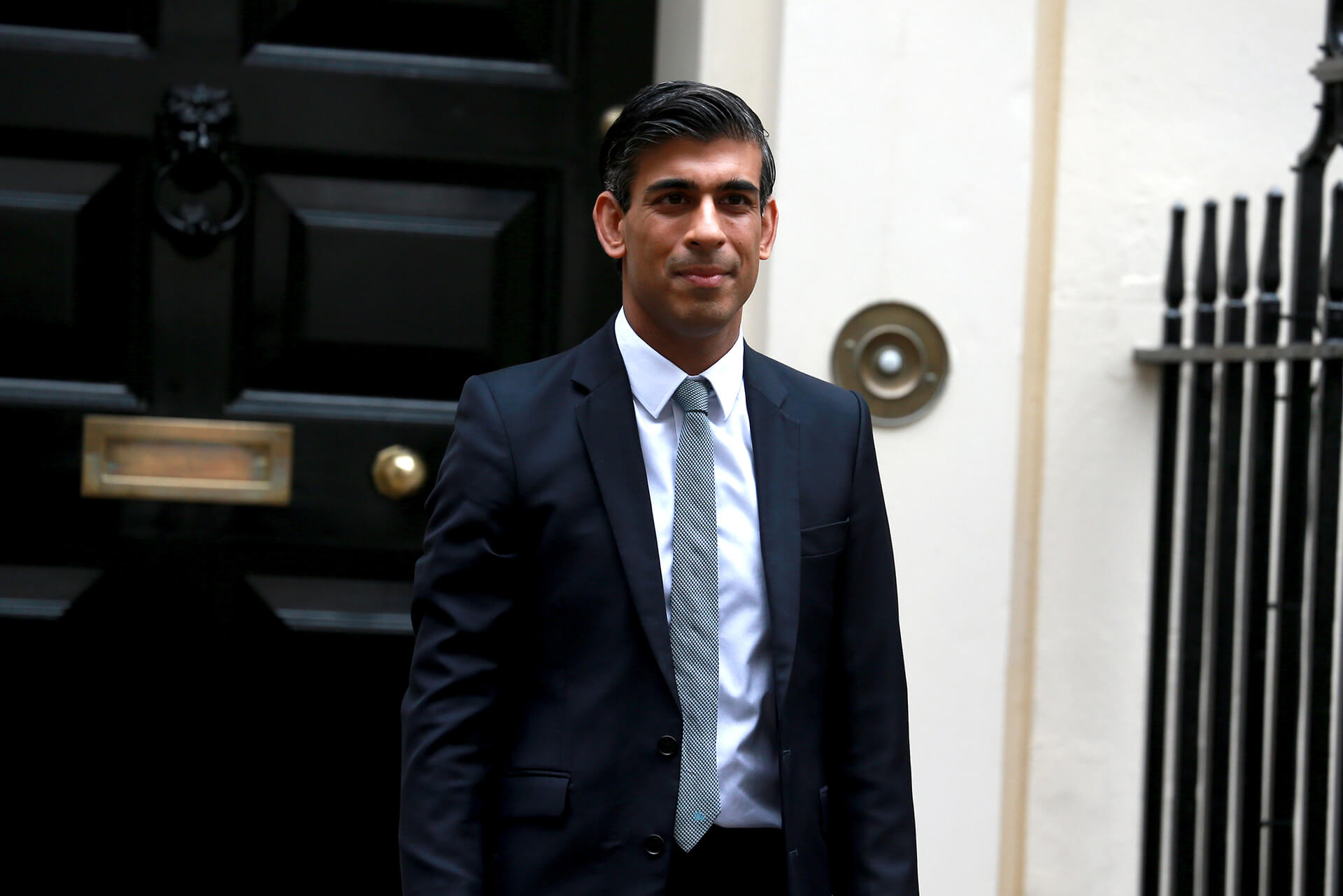 A day in the life life of the Prime Minister - Chancellor Exchequer Rishi Sunak leaves Downing Street